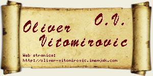 Oliver Vitomirović vizit kartica